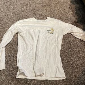Long sleeve Vans shirt, white with big logo on the back,